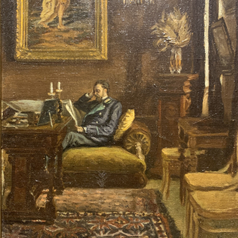 Ульянинская А., Портрет Ульянинского в интерьере, 1904 г.